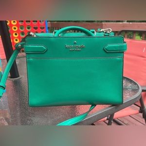 Gently used green Kate Spade Staci Satchel